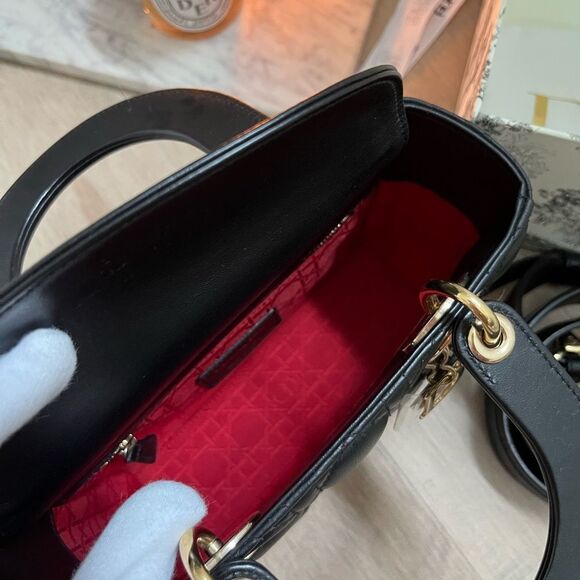 100% authentic Dior lady dior small 3 badge my abc black GHW - Picture 9 of 12